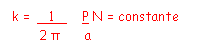 Zone de Texte: k = .   1   .   P N = constante
       2 π      a
k = .    P N   .  = constante
         a


